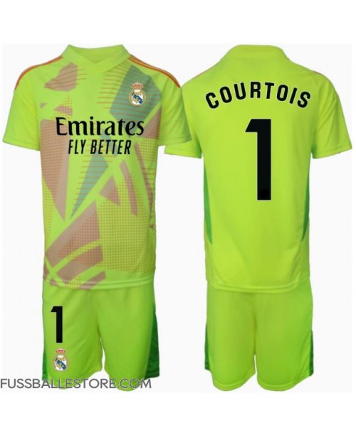 Günstige Real Madrid Thibaut Courtois #1 Torwart 3rd trikot Kinder 2024-25 Kurzarm (+ Kurze Hosen)